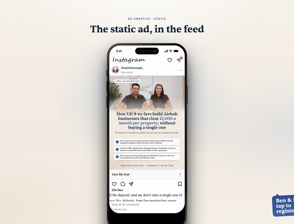 Static ad preview